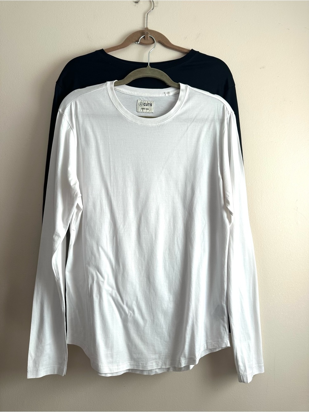 Cuts • Curve Hem Long Sleeve Pima Cotton Tees Bundle of 2